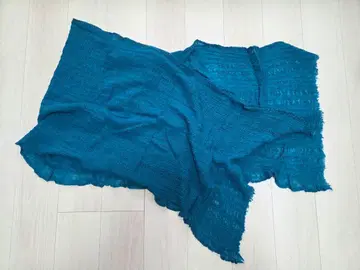 [ 새상품급 ] 터콰이즈 색상 100% 울 스톨