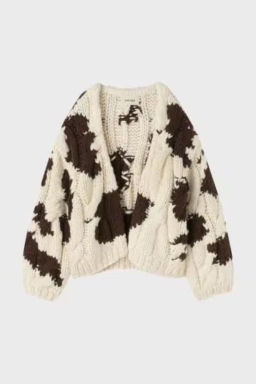 카우 패턴 니트 가디건/THE TOE