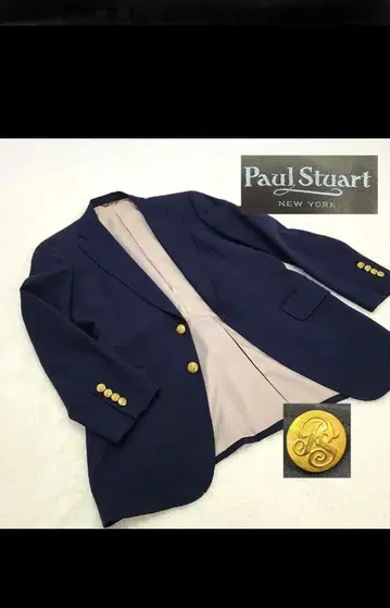 폴 스튜어트 네이비 테일러드 자켓