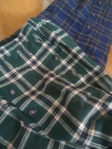 체크 무늬 롱 스커트 M~L 사이즈 2장 세트