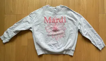 Mardi 꽃무늬 프린트 맨투맨 그레이