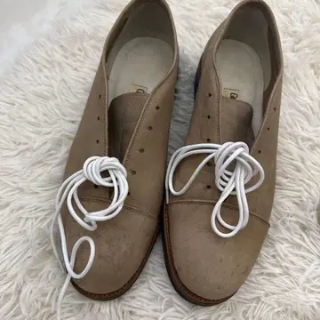 베이지 스웨이드 부드러운 가죽 캐주얼 슈즈