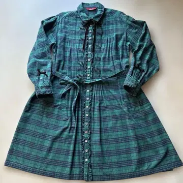 핑크하우스 체크 무늬 원피스 튜닉