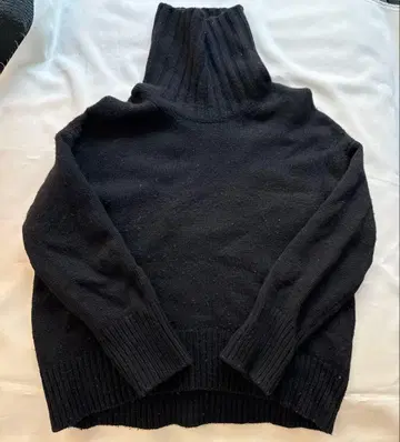 GALERIE VIE 파인 울 터틀넥 S 블랙