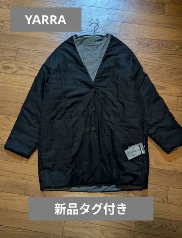 [택 포함 새상품] YARRA 야라 리버서블 충전솜 코트 블랙 x 그레이