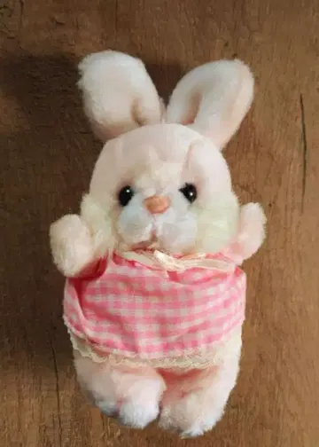 핑크 토끼 봉제 인형 쇼와 레트로