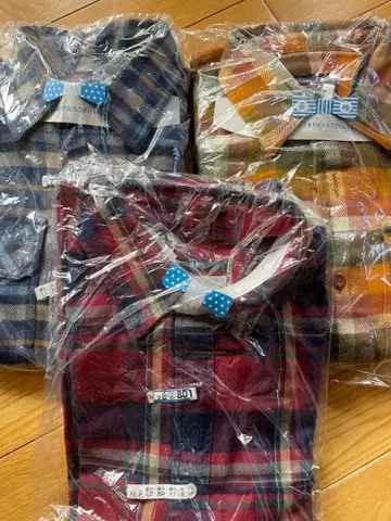 긴팔 플란넬 셔츠 3세트