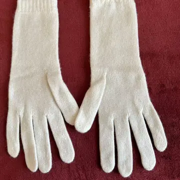 100% 캐시미어 아이보리 롱 그로브