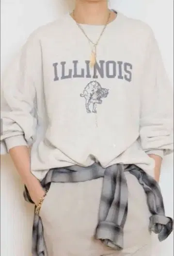 MUSE 별주 레미 리프 ILLINOIS 크루넥 풀오버 맨투맨