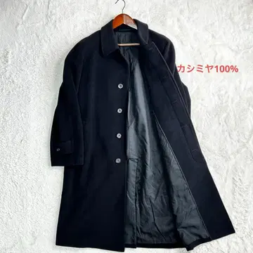 고급 캐시미어 100% Lanificio 원단 히요쿠 스텐카라 코트 XL