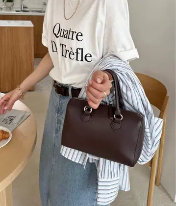 DISCOAT 라이트 게이지 미니 보스턴 백 [ 2WAY ] 브라운