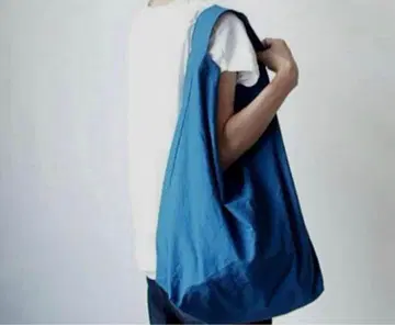 나카가와 마사시치 상점 면린넨 원핸들 토트 블루