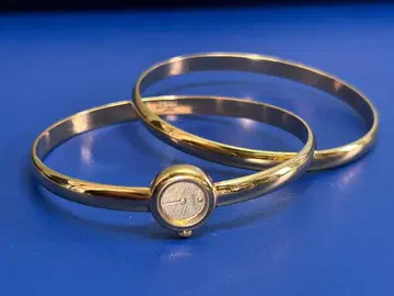 세이코 뱅글 워치 2 팔찌 쿼츠 손목시계 골드