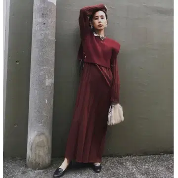 AMERIRANDOM RIB KNIT DRESS 니트 원피스 드레스