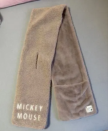 [새상품급] 디즈니 머플러 미키마우스 플리스 아이템 브라운