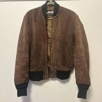Schott 스웨이드 봄버 자켓 42