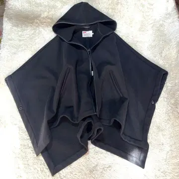 미사용급 트래디셔널 웨더웨어 판초 포켓 포함 베이크루즈 블랙