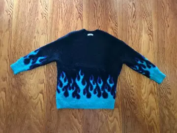 파이어 패턴 모헤어 니트