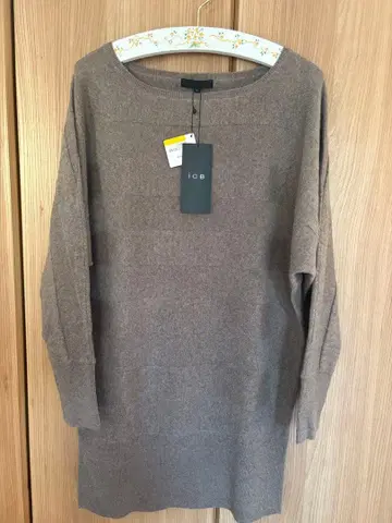 ICB 브라운 캐시미어 혼방 니트 스웨터 긴팔 사이즈 L