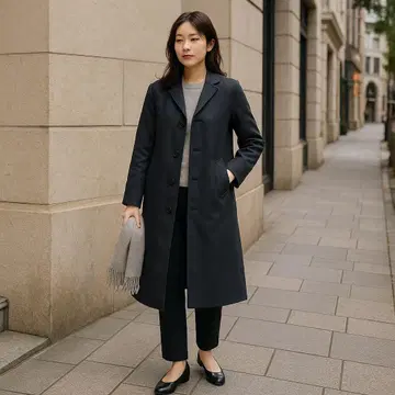 STAMMBAUM 다운 베스트 라이너 포함 체스터 코트 38 일본제