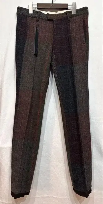 BACKLASH 랜덤 체크 울 트위드 슬랙스 팬츠/백래쉬