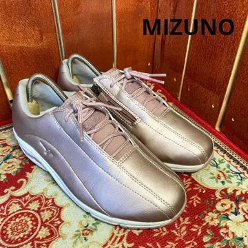 MIZUNO 컴포트 슈즈 핑크 베이지 23.5cm 사이드 지퍼