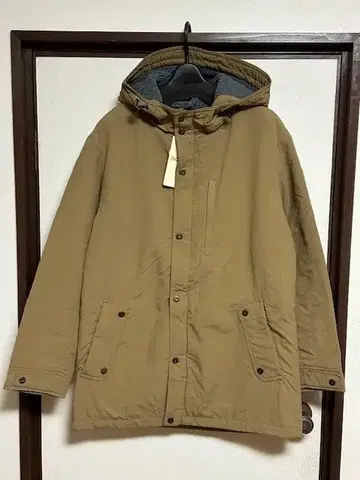 LL 샌드 컬러 미사용 새상품 보아 코트 충전솜 방한 코트 남성용 방한복