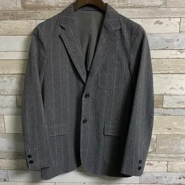 BEAMS PLUS 3B 단추 여밈 트래블 자켓 스트라이프 sizeS