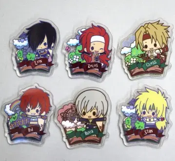 아크릴 캐릭터 브로치 6개 세트