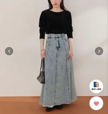 titivate 하이웨스트 데님 스커트