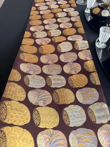 C1255 오더 제품 고급 후쿠로 오비 순수 실크 (~270cm)