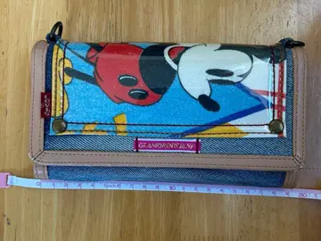 Levi's 데님 리메이크 장지갑 (미키 패턴)