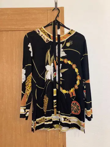 LEONARD 꽃무늬 레오파드 긴팔 셔츠 LL