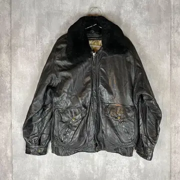 [ 빈티지 ] G1 가죽 자켓 JNR 퍼 안감 천연 모피
