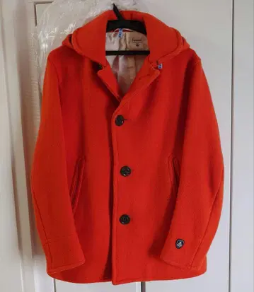 오르치발 ORCIVAL 울 피코트 오렌지 남성용 사이즈 4