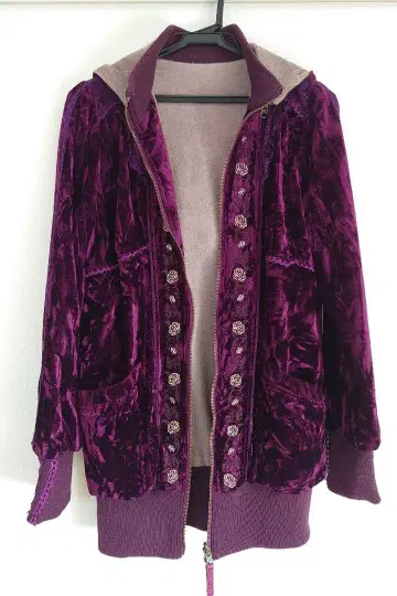 OzzCroce 벨벳 롱 후드티