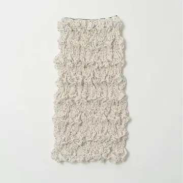 [ 미사용 새상품 ] Dot popcorn skirt