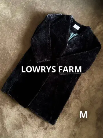 [ 새상품급 ] LOWRYS FARM 보아 퍼 코트 블랙