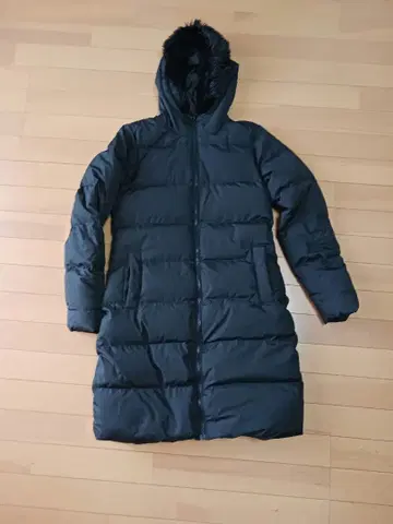 GAP 여성용 블랙 다운 자켓 퍼 포함 후드