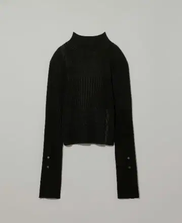 Ehapi RANDOM WAVE RIB KNIT Black