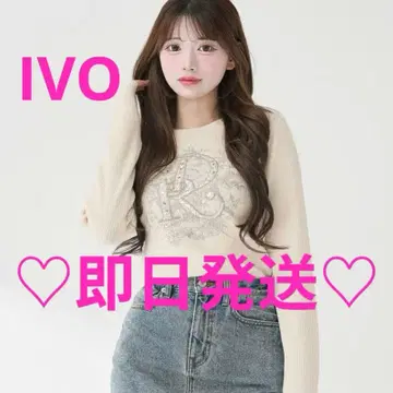 Darich 다리치 DR 비쥬 플라워 리브 니트탑 아이보리