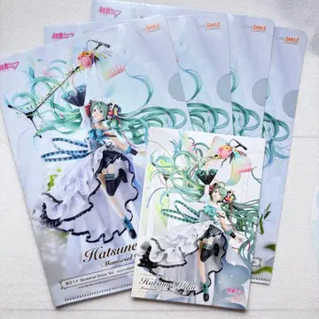 하츠네 미쿠 메모리얼 드레스 피규어 클리어 파일 4장 엽서 세트