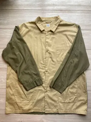 orSlow 커버올 베이지 올리브 그린 투톤 컬러