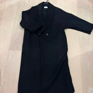 deuxmi 오버 사이즈 블랙 롱 코트