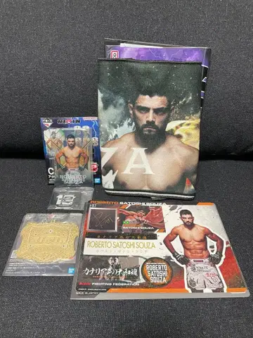 RIZIN 제일복권 호베르토 사토시 소우자 씰 벨트 스탠드 타월 세트