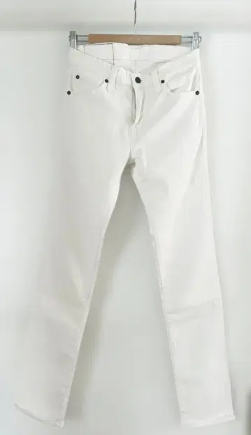 417 EDIFICE 화이트 데님 슬림 하이퍼 스트레치