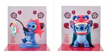 스티치 마스코트 사자춤 스크럼프 피규어 디즈니 스토어