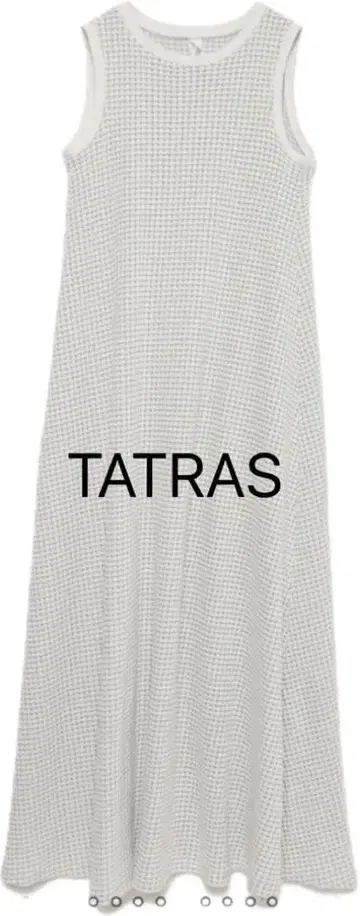 TATRAS 화이트 슬리브리스 맥시 드레스
