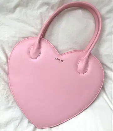 MILK 하트 모양 핑크 백