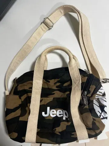 Jeep 카모 패턴 미니 보스턴 숄더백